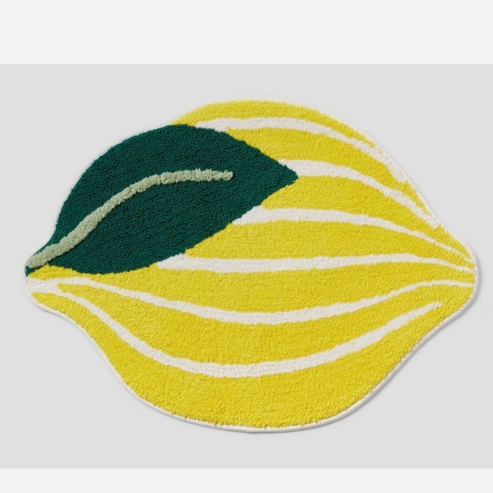 🆕 Room Essentials Lemon Shaped Bath Mat